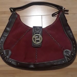 Tommy Hilfiger suede leather shoulder bag